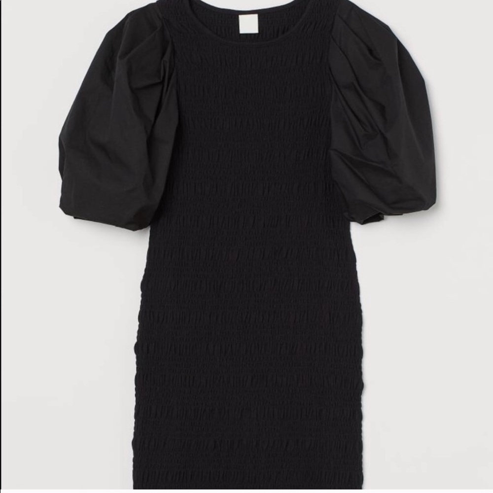 H&M Balloon Sleeve Black Dress